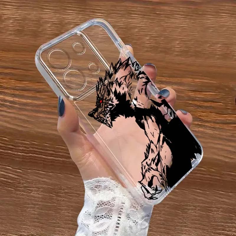 Evil Wolf Anime Art For Xiaomi Redmi 10 11 K30 K40 K50 K60 K70 Pro Prime Plus Ultra Zoom 5G TPU Transparent Phone Case