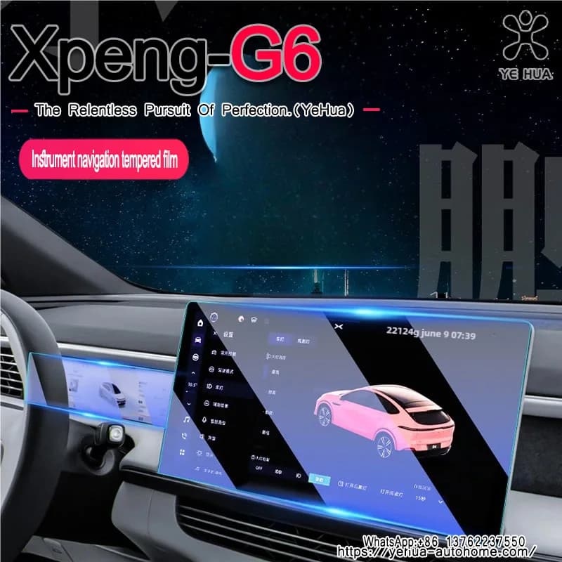 For XPeng G6 2022-2025 Tempered Glass LCD Screen Protective Film Sticker Dashboard Guard Car Navigtion infotainment