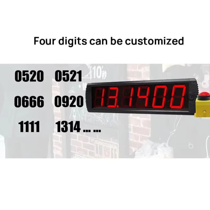 10-Second LED Red Digital Game Timer – Luck Challenge Countup Clock with Start & Stop Button