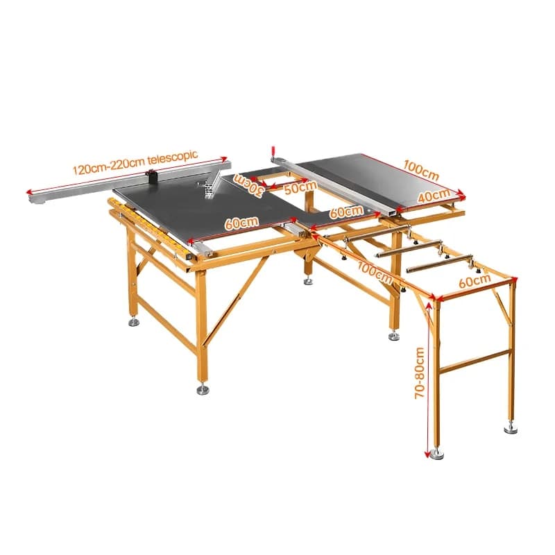 Dust-free Cutting  Precision Panel  Table  for Woodworking Multi-function Panel Saw Frame Portable Workbench