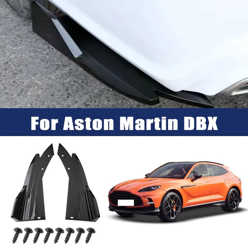 Car Rear Bumper Spoiler Lip Carbon Fiber Wing Trim Anti-crash Diffuser Side Skirt Wrap Angle Splitter For Aston Martin DBX