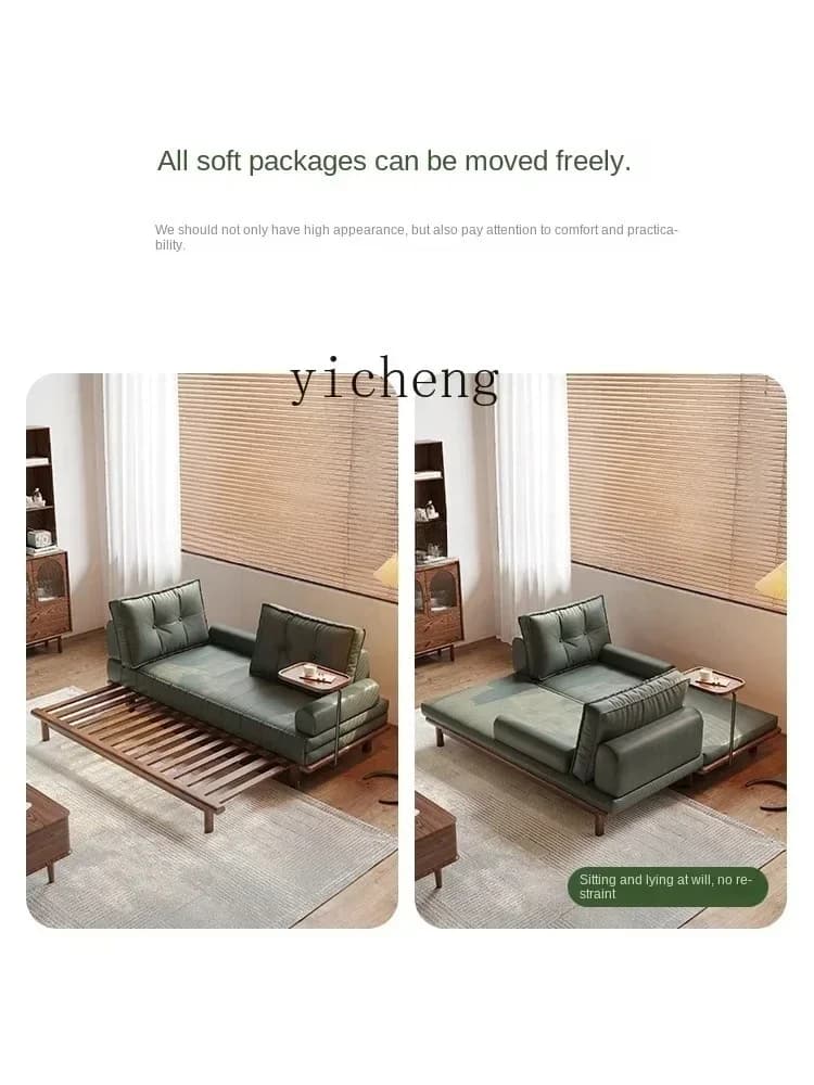 y9.4-  Multi-Functional Technology Cloth Sofa Bed Push-Pull Dual-Use Folding Retractable Small Apartment Double