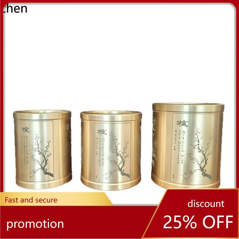 CZ  Thickened Version Exquisite Plum Blossom Orchid Bamboo Chrysanthemum Pen Holder High-end Business  Home Decorative Item