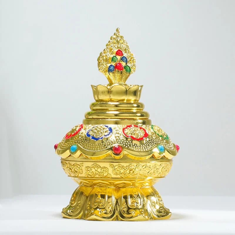 14cm Treasure Bottle Decor Eight Auspicious Pattern Tantra Buddha Guanyin Bottle