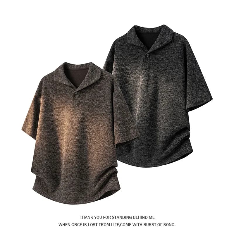 2026 New Summer Men's T-Shirt Blended High Quality Loose Trend Casual Short Sleeves