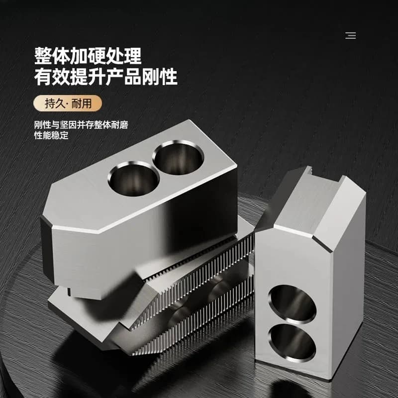 3-Jaw Hydraulic Chuck Soft Jaw L-Shaped Heightening Step Claw 5/6/8/10 Inch 120° Sharp Angle Hole  Replacement Accessory