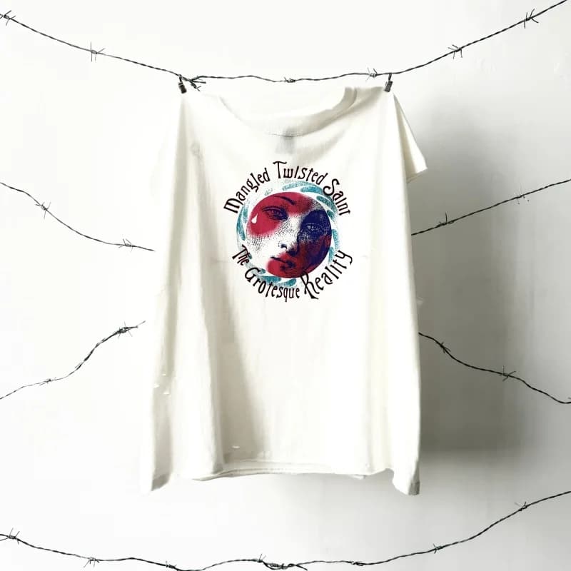 White 26SS Limited Edition Sleeveless Tank Top High Street Retro Distressed Summer Crew Neck Sleeveless T-Shirt