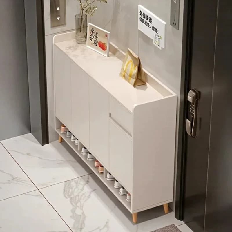 Luxury Wooden Large Capacity Shoe Cabinet Entrance Module Multifunction Shoe Cabinet Tall Cabinet Armario Zapatero Furniture