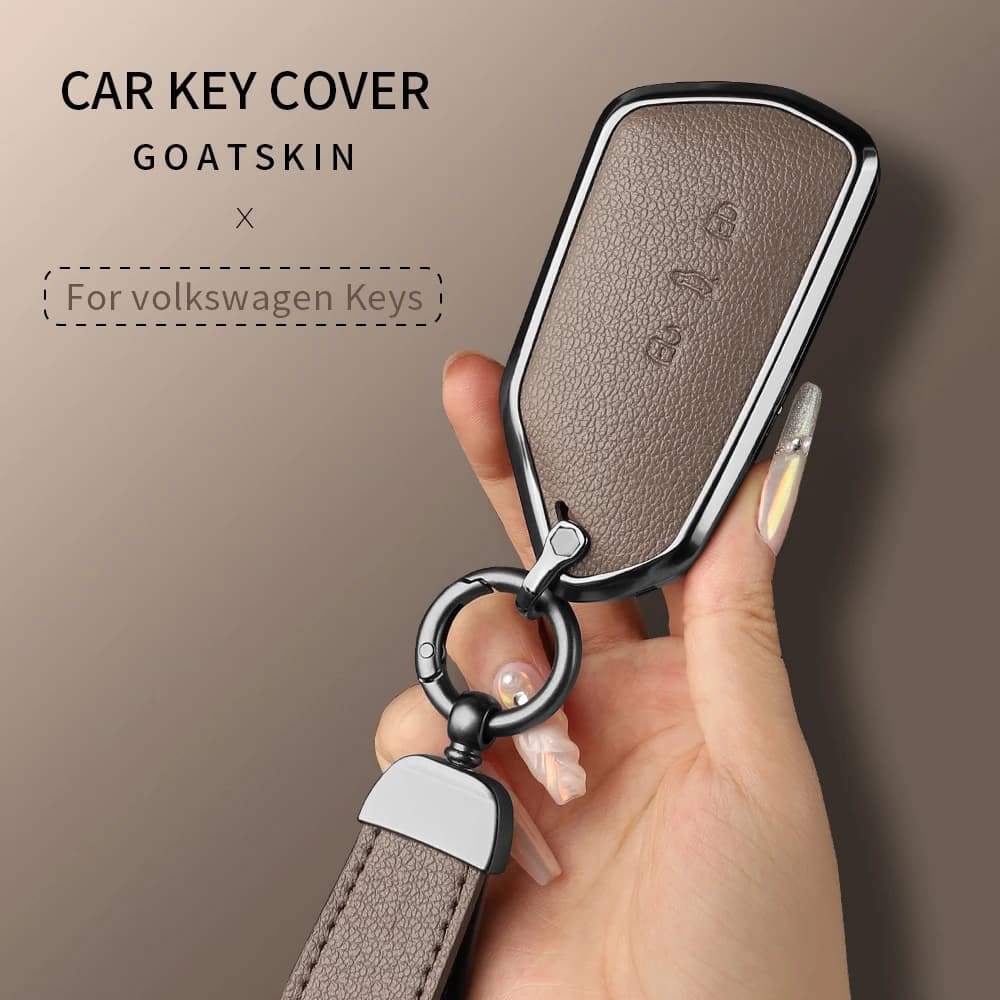 Leather Car Key Case Cover For Volkswagen Golf 8 MK8 ID.3 ID.4 Cupra Skoda Octavia A8 SEAT Leon MK4 2020 2021 Formentor Tarraco