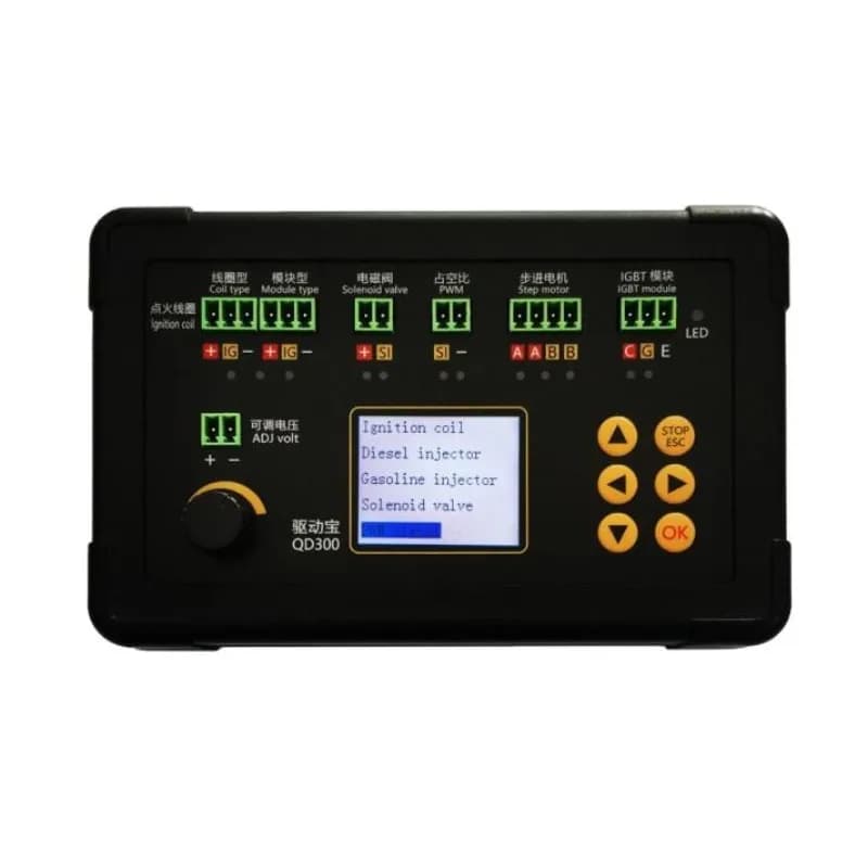 QD300 Automotive Actuator Fault Tester Detector Driver Solenoid Valve CRIN Injector Automatic Igni tion Coils Stepper
