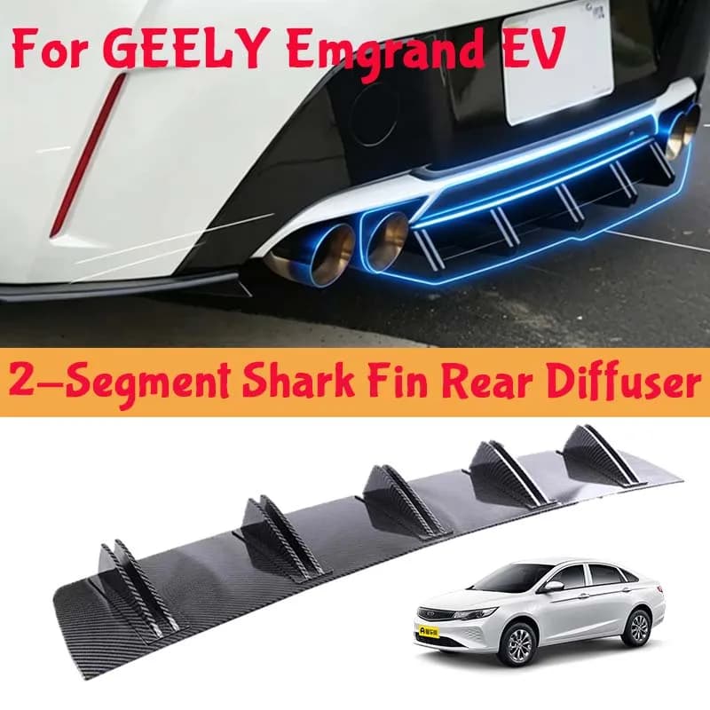 For GEELY Emgrand EV Shark Fin Rear Diffuser Split Chassis Spoiler Auto Aerodynamic Parts Aerodynamic Modification
