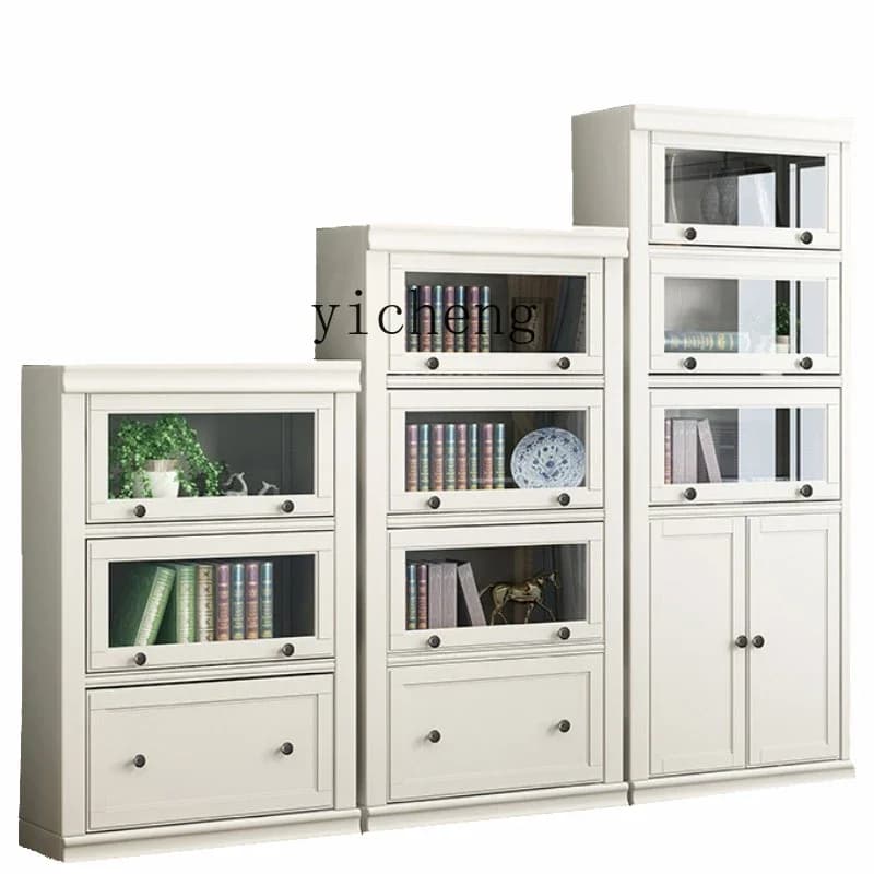 ZZk Solid Wood Bookcase Simple Bookshelf Children's Storage Rack Storage Cabinet