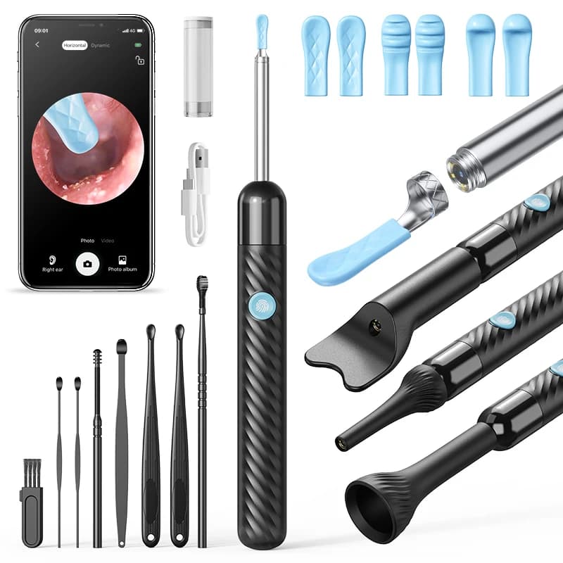 X6-B 5MP Wifi Ear Scope Camera Ear canal Nasal Oral Examination Cleaning Tool Kits