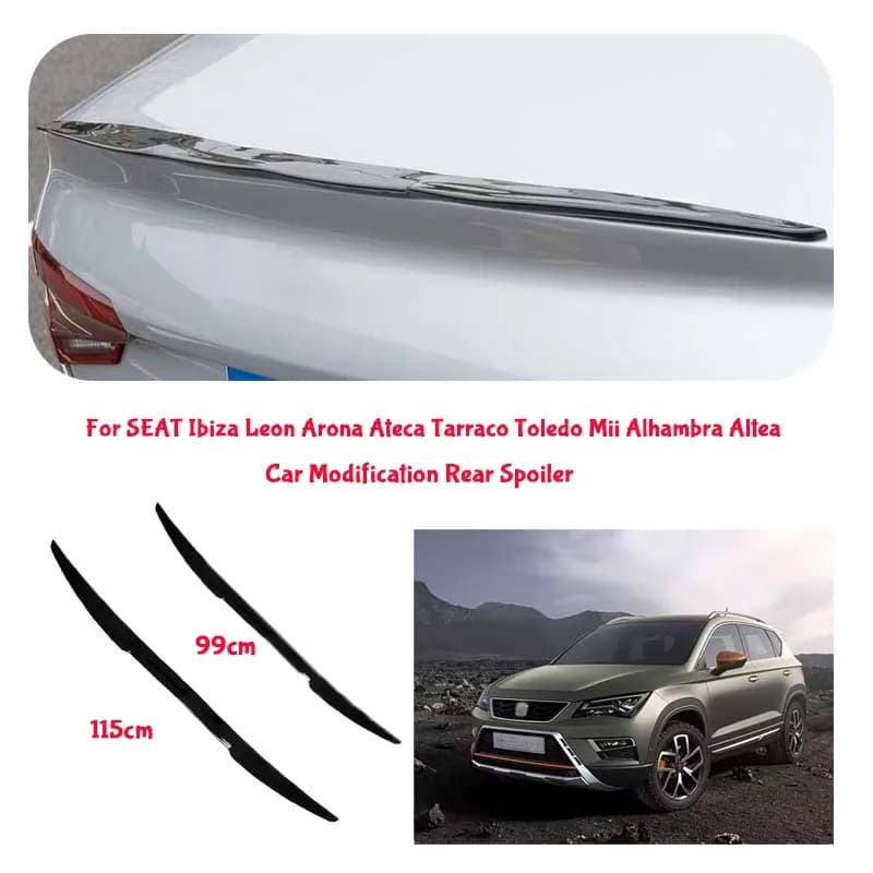 For SEAT  PVC Material Car Special Tail Wing Punch-Free Integrated Paste Auto Spoiler car wing
