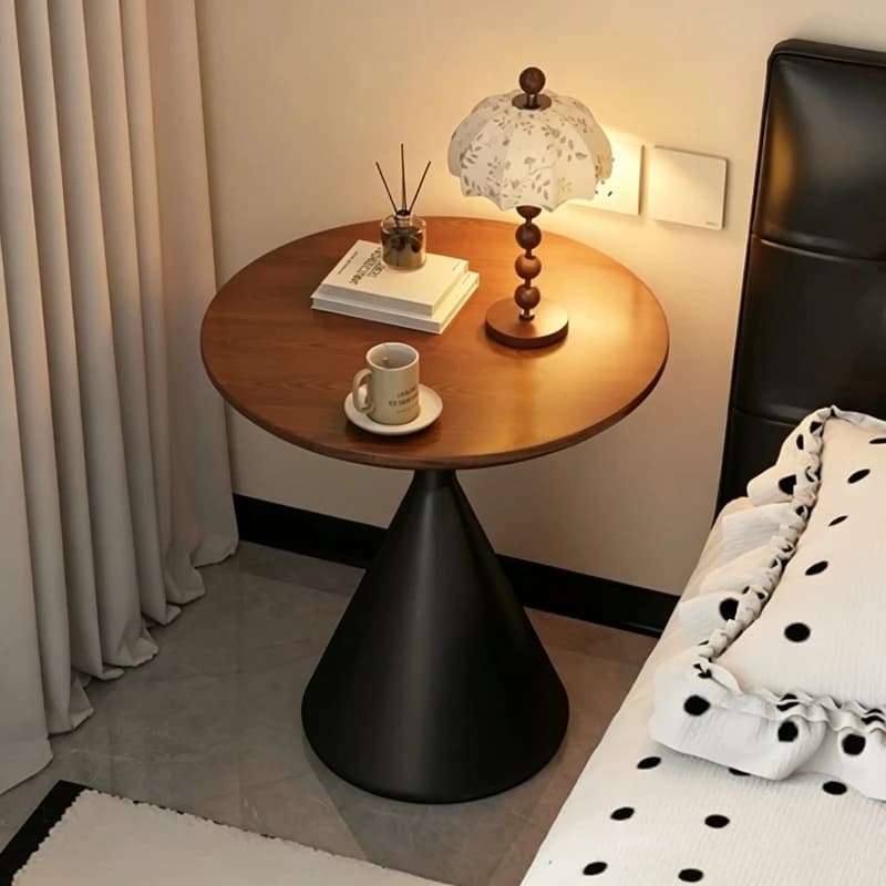 Bedroom Nightstands Side Tables Salon Vintage Mid Century Coffee End Table Round Pedestal Table Basse Ronde Hotel Furniture