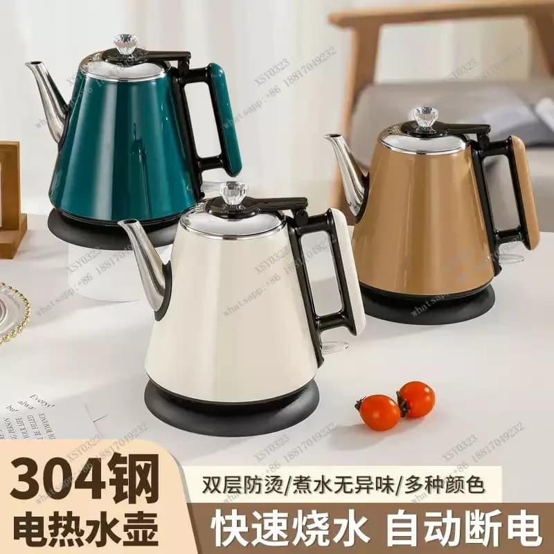 304 Stainless Steel Anti-Scald Electric Kettle Long Spout Water Boiler for Tea Making