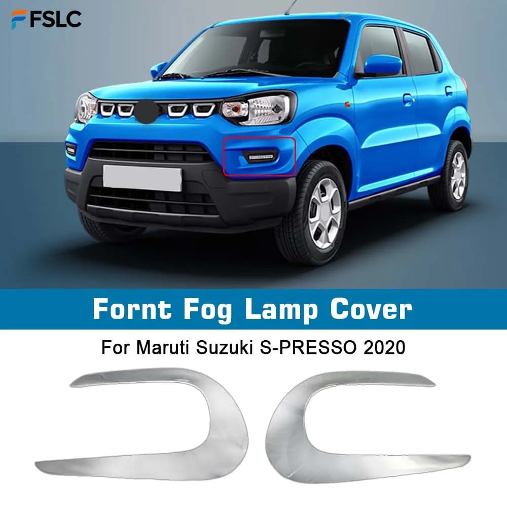 ⭐Genuine⭐ Decoration Fornt Fog Lamp Cover For Maruti Suzuki S-PRESSO 2020 2022 2023 2024 25 Decorative Patch Electroplating
