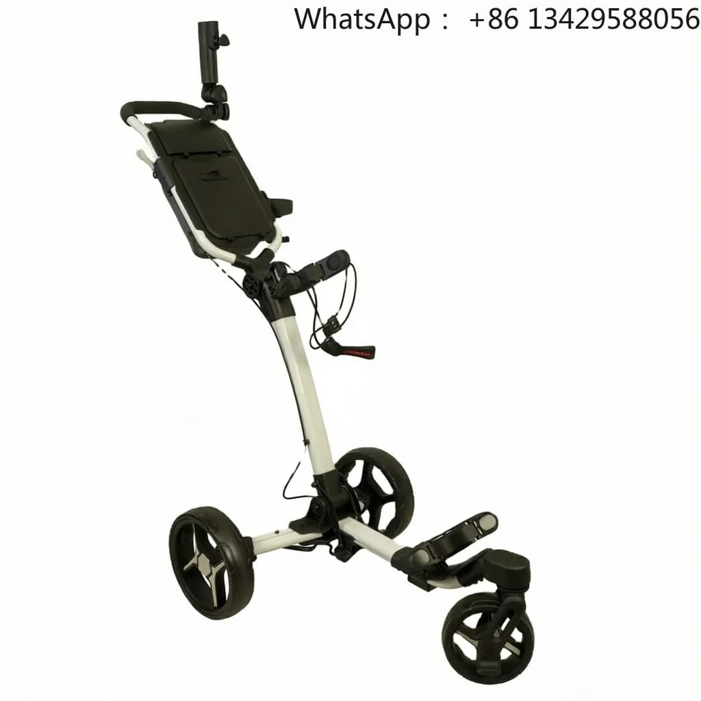 PGM Folding Golf Push Cart Aluminum Alloy Frame Lightweight Golf Trolley For Golf Range Practice Accessories