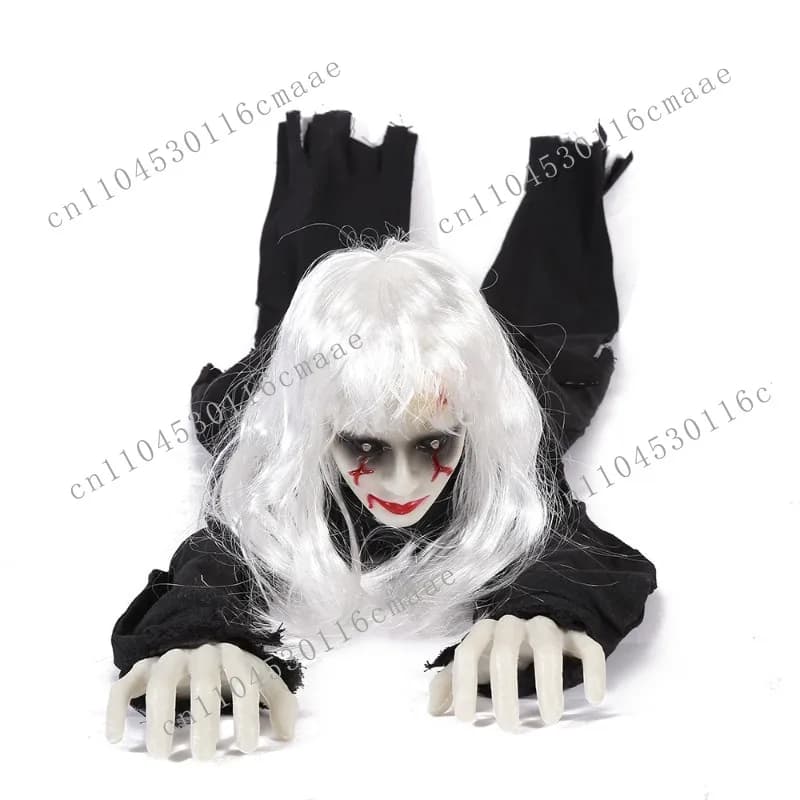 Halloween Decoration New Creeper Voice-controlled Female Ghost Electric Glow Escape Room Prop Female