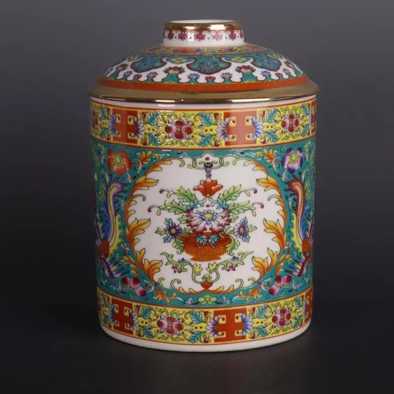 Chinese Green Enamel Porcelain Pot Qing Yongzheng Lotus Tea Pot Nice Art Work