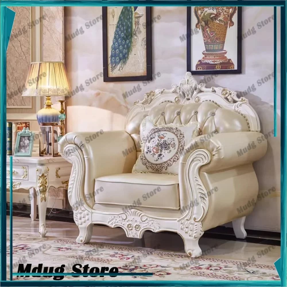 Luxury Europe Sofas Recliner Leather Girls Designer Designer Sofa Gaming Relaxing Sedie Da Soggiorno Furniture Decoration