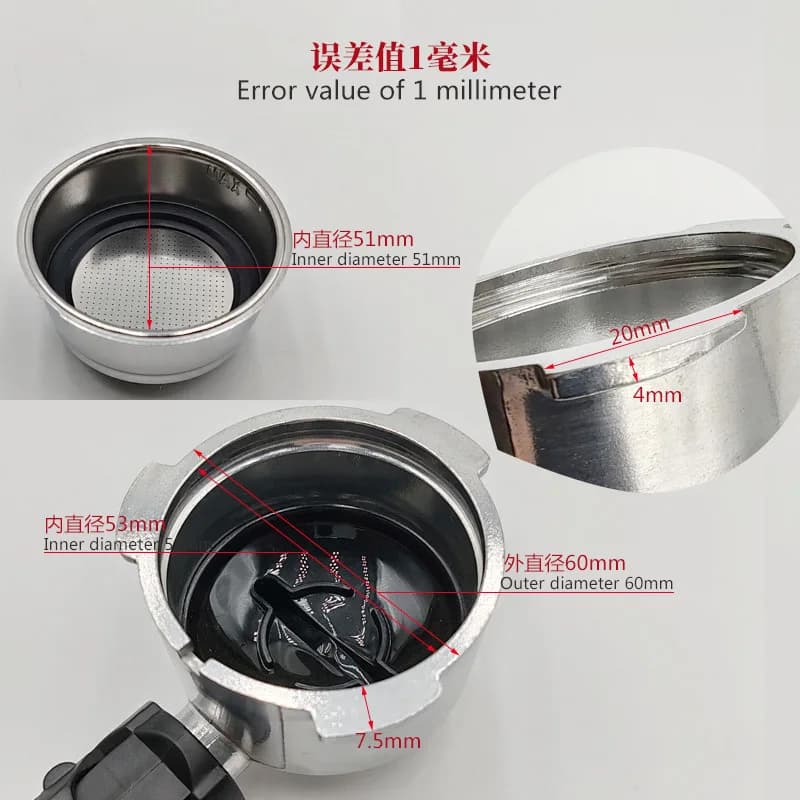 Suitable for 51mm Coffee Machine Bottomless Handle Filter NetEase Strict Selection Powder Cup Matching Equipment