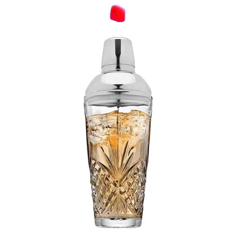 Hot SalesThickened Snow Cup Milk Tea Lemon Beverage Tool Cocktail Pot Glass Blender Set 304 Stainless Steel Lid