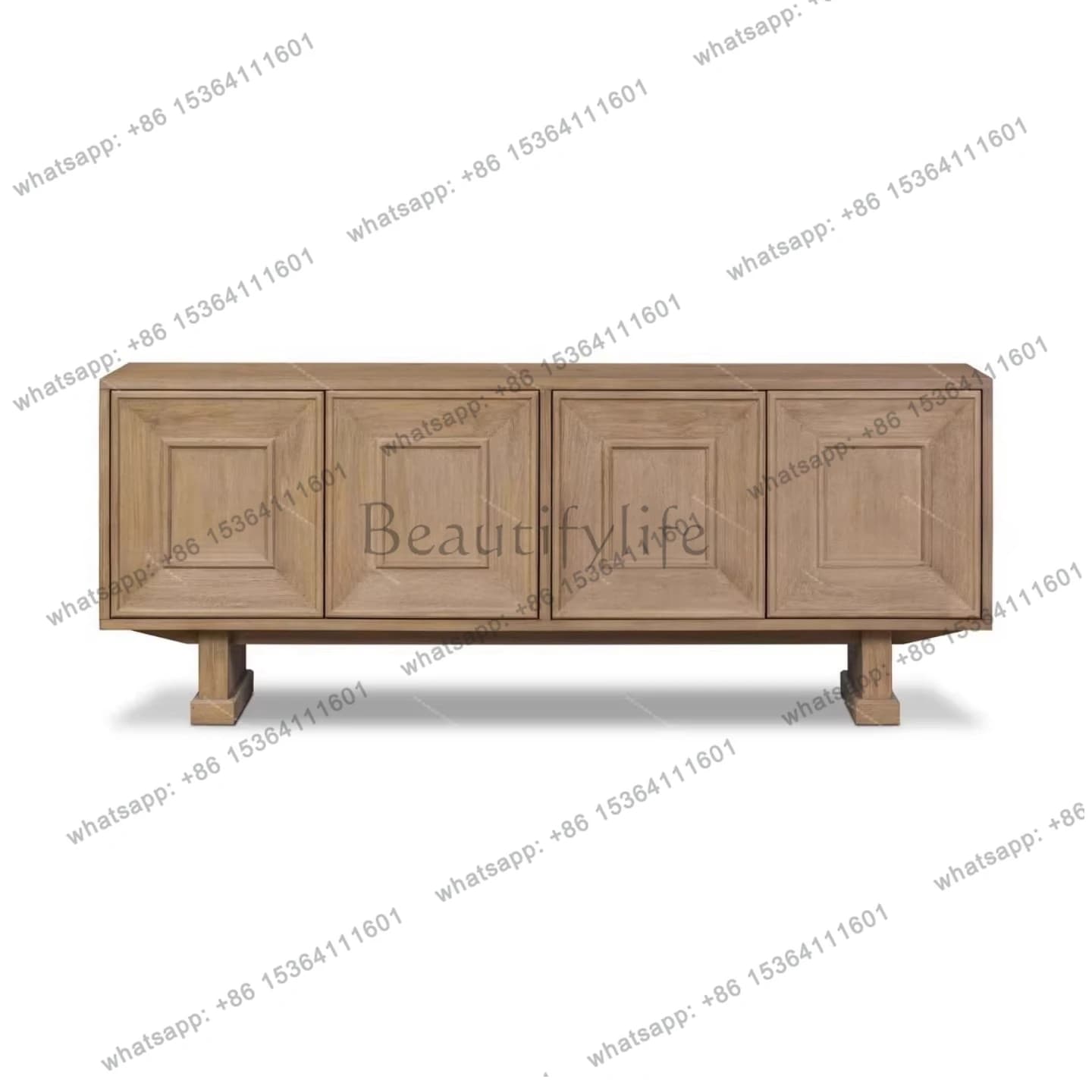 American antique solid wood TV cabinet living room villa decoration French storage cabinet