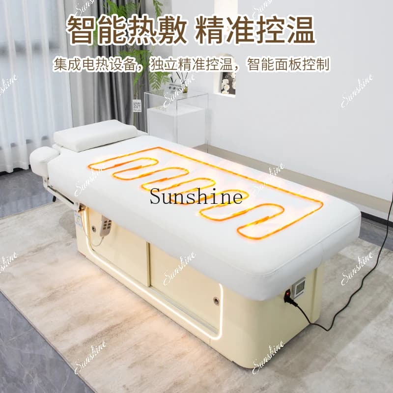 Beauty salon special embroidery lifting multi-functional warm massage massage bed  FT