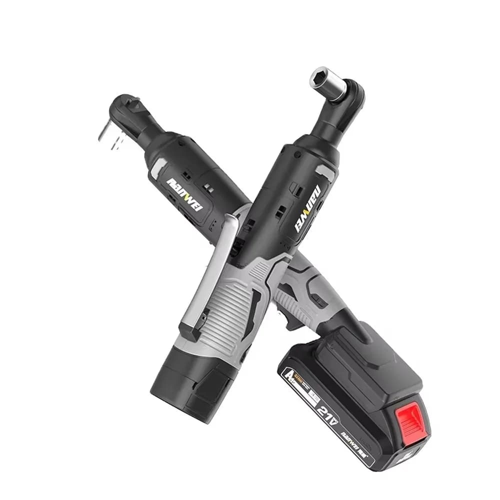 Cordless Electric Ratchet Wrench 50NM 90 Degree Right Angle Impact Wrench Power Tool for Car Repair and Home DIY
