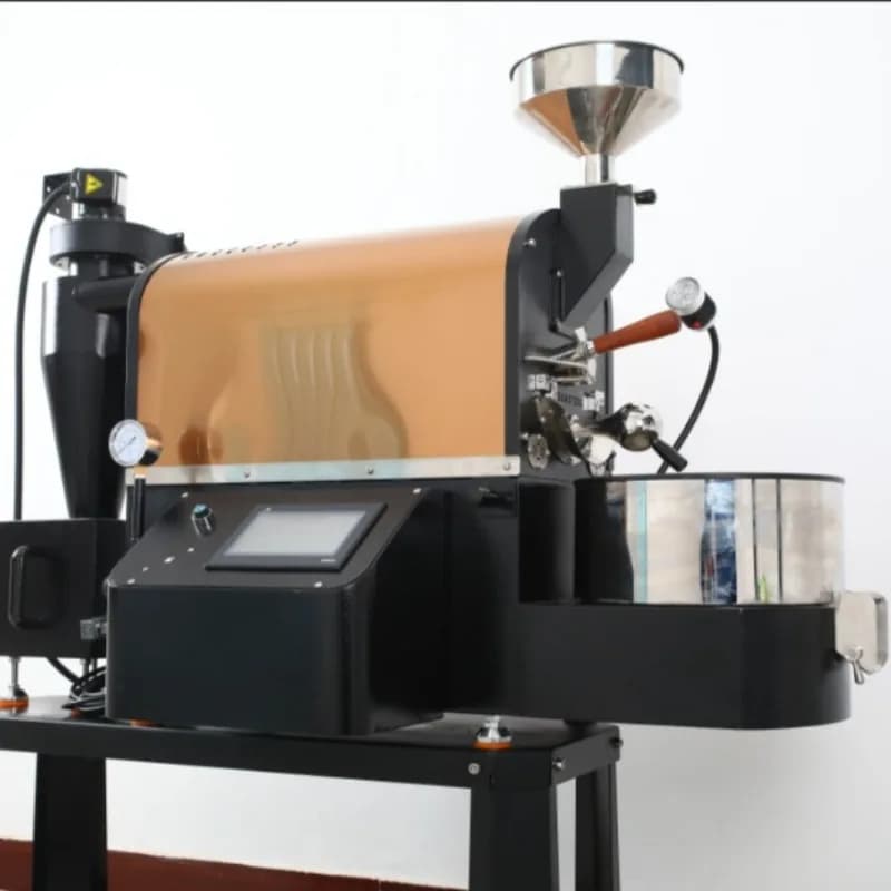 New 1kg2kg touch screen coffee bean roaster household bean roaster small commercial semi-straight fire semi-hot air