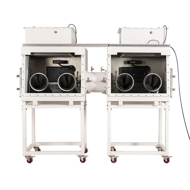 Double-station 100-level clean operation box, anaerobic inert gas stainless steel glove box