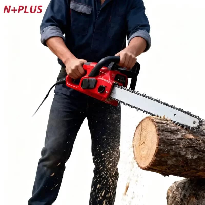 Nplus Eco-Friendly Zero Emission Electric Lithium Chainsaw Low Noise Handheld High Efficiency Chain Saw
