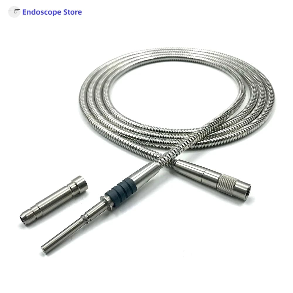 Medical Endoscope Endoscopy Light Source Optical Fibers Cables Φ4mm Φ4.8mm 2.5m 3m Autoclaved Metal Outer Protective Tubes