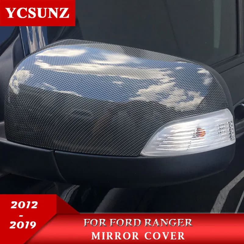 Carbon Fiber Mirror Covers For Ford Ranger Wildtrak T6 T7 T8 2012 2013 2014 2015-2021 Everest Endeavour Double Cab Accessories