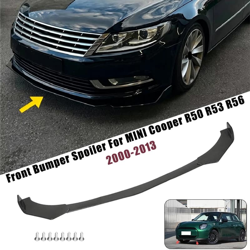 Sport Front Bumper Splitter Spoiler Lip For MINI Cooper R50 R53 R56 2000-2013 5Pcs Adjustable Sectional Car Tuning Body Kit