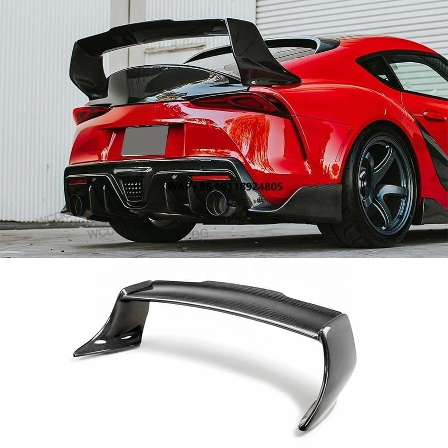 2019+ Supra G/GR A90 A91 MK5 Carbon Fiber S-Style Rear Spoiler Bodykit GT High Wing Trunk Lip Spoiler