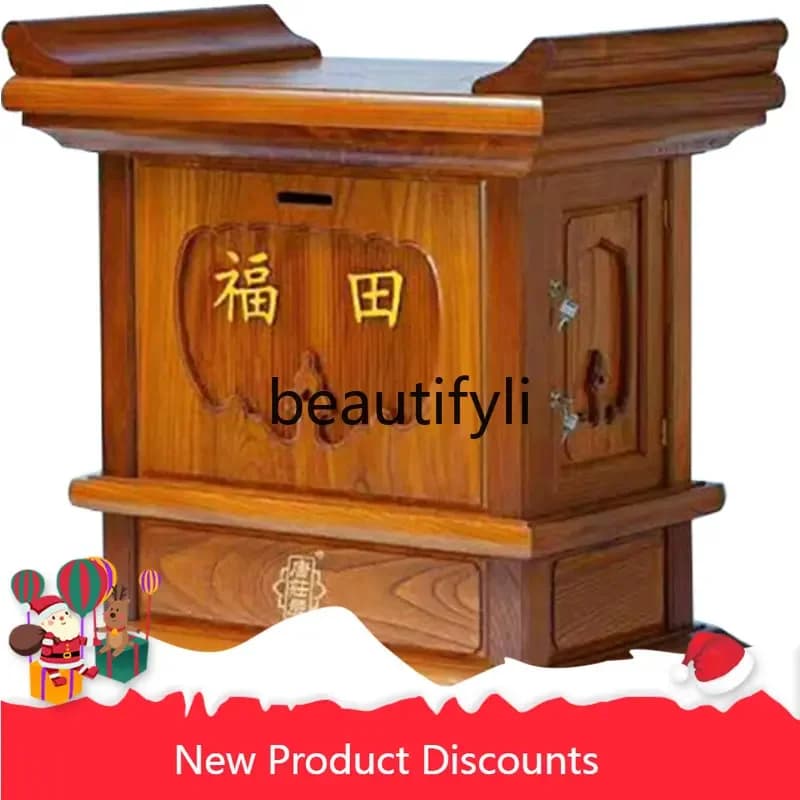 X Solid Wood Merit Box Rosewood Pineapple Grid Donation New Model Wealth-Attracting Anti-Theft Lockable Donation Box