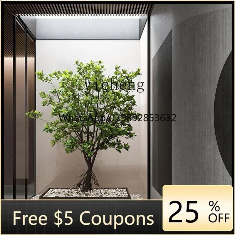 AB Simulation Green Plant Large Floor Fake Trees Plant Mangrove Artificial Flower Potting Decoration