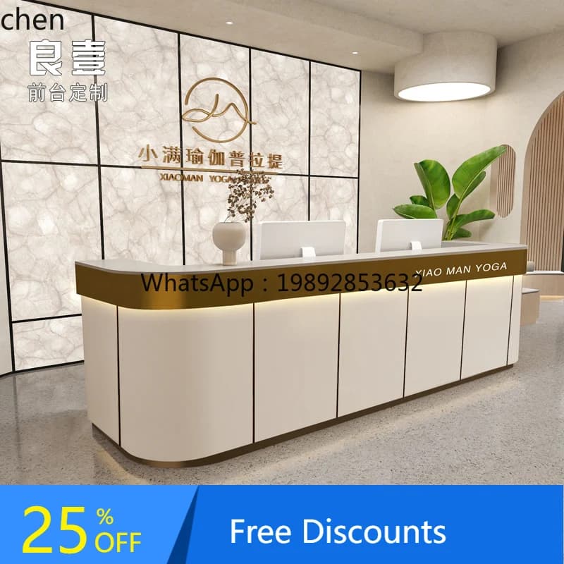 AA Luxury Beauty Salon Stainless Steel Cashier  Medical Aesthetic Dental Clinic Bar Counter Hotel Lobby