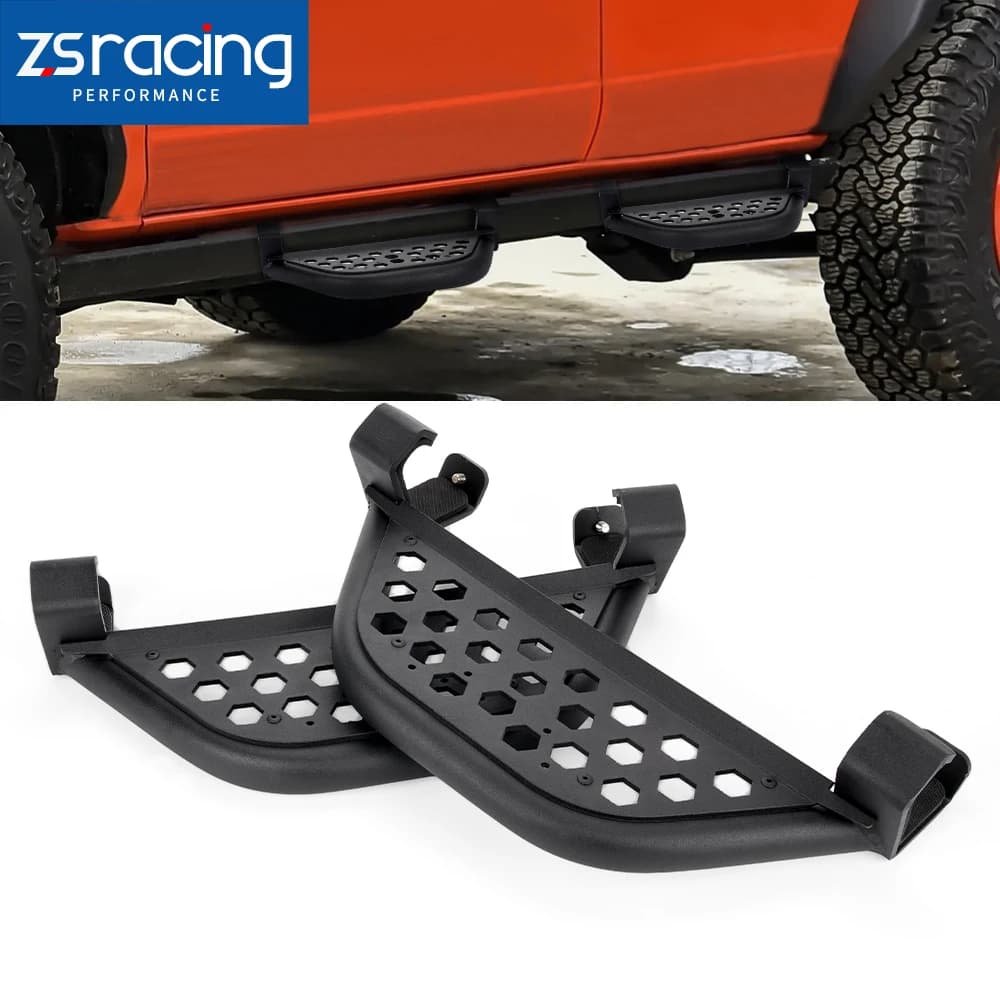 2PCS ‌Car Side Steps Truck Running Board Side Bar Steps Front Rear Door Steps Fit For Ford Bronco 2/4-Door Models 2021-2025