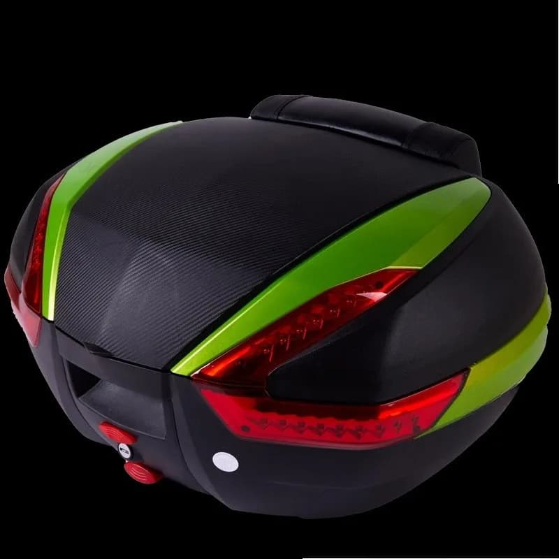 Extra Large Universal Motorcycle Trunk Waterproof Thickened With LED Light Quick Release Storage Box