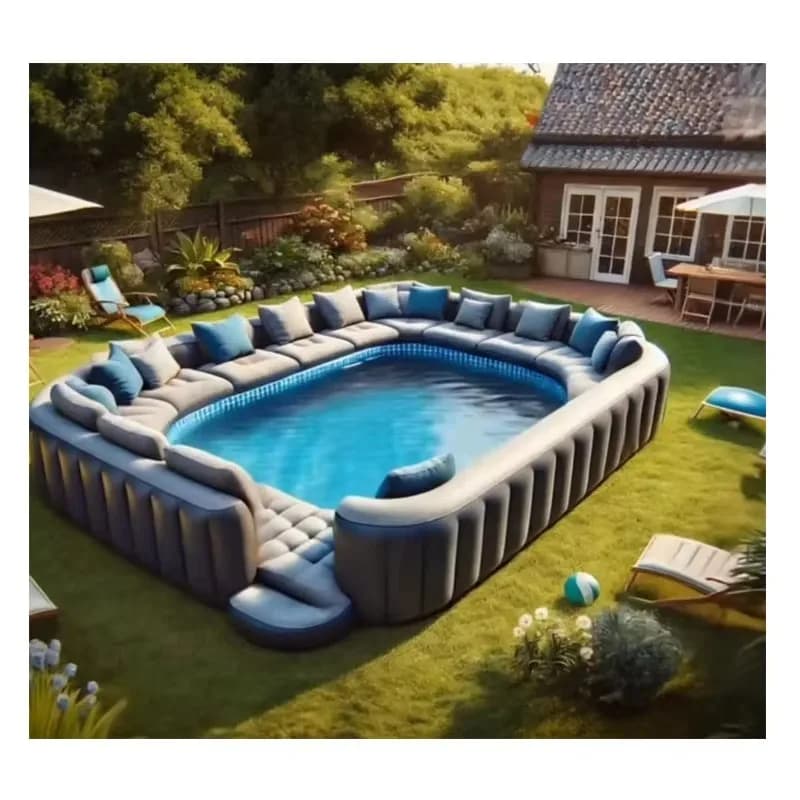 Commercial Pvc Customized Swimming Pool With Portable for Backyard Party Large Inflatable Sofa Pool for Sale