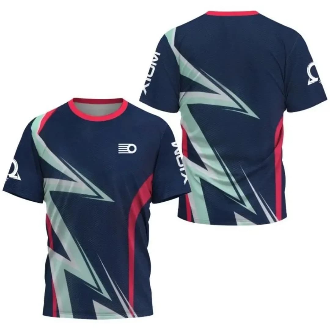 2025 summer new men's short-sleeved badminton T-shirt table tennis club shirt fast dry summer