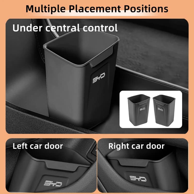 Silicone Car Interior Storage Box Portable Garbage Can Organizer Accessories For BYD Shark 6 M6 G3 G5 T3 E2 F3 I3 F0 F6 S6 S8 E5