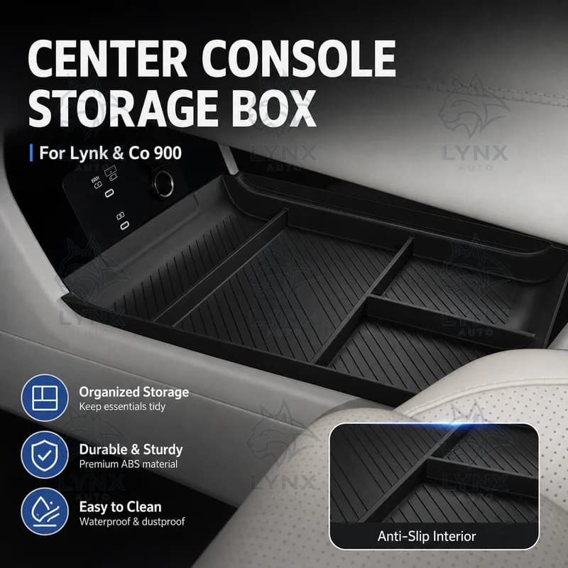 For Lynk & Co 900 Center Console Lower Storage Box Car Organizer Storage Accessories Decoration Modification Parts
