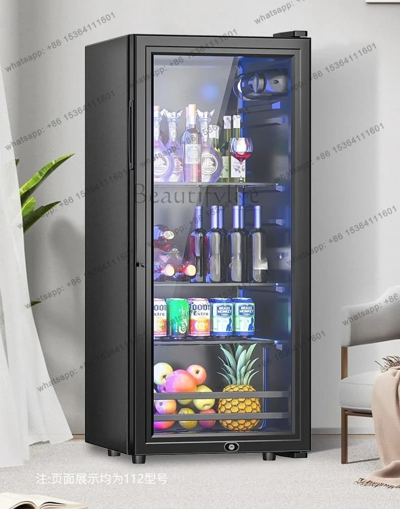 Household tea preservation, red wine beverage refrigerator, transparent door, small refrigerator, hotel small refrigerator