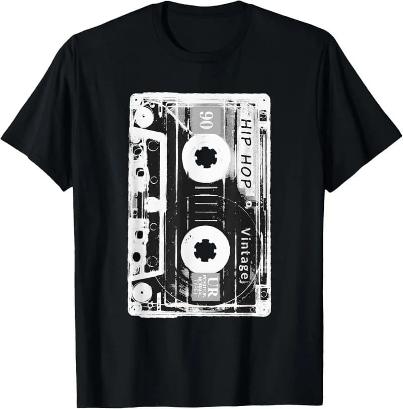 Vintage Cassette T-Shirt Tape Hip Hop Music Retro 80s Shirt 90s Retro T-Shirt Cassette Graphic T Shirts Funny Unisex T-shirt