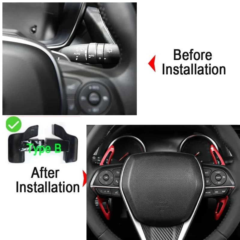 For Toyota Highlander RAV4 XA50 Corolla XSE Camry XV 70 Hatchback SE Hybrid Shift Paddle Car Steering Wheel DSG Shifter Extender