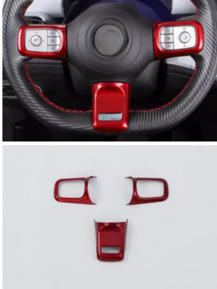 Fit For 2023 2024 Mercedes Benz Smart Elf 1 Steering Wheel Decorative Strip ABS Auto Parts 3-piece Set